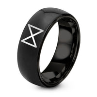 50th Birthday Gifts for Men – black tungsten dagaz ring