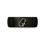 unique presents for him – black tungsten hamster standing wedding band