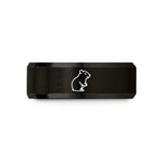 funny birthday present ideas – black tungsten hamster standing wedding band