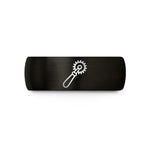 presents for male friends – black tungsten pastry wheel wedding band