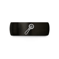 presents for male friends – black tungsten pastry wheel wedding band