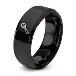 special present ideas him – black tungsten pastry wheel ring