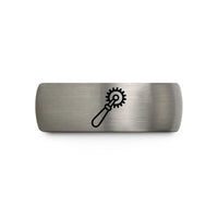 best birthday presents him – grey tungsten pastry wheel wedding band