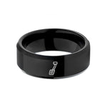 best presents for wife – black tungsten clutch pedal wedding band