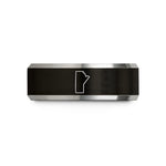 best presents for wife – black & gray tungsten manitoba wedding band
