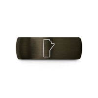 luxury presents for her – gunmetal & black tungsten manitoba wedding band