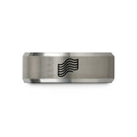 best presents for wife – black & grey tungsten offset wave lines wedding band