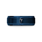 tungsten wedding bands unisex – blue tungsten oxygen gauge wedding band