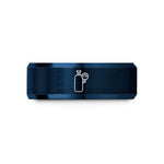 custom engraving ring bands – blue tungsten oxygen gauge wedding band