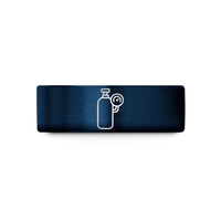 custom engraving ring bands – blue tungsten oxygen gauge wedding band