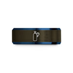 tungsten wedding bands unisex – gunmetal & blue tungsten oxygen gauge wedding band