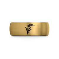 gold rings for couples – gold & gray tungsten rice panicle wedding band