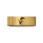 custom laser engraved rings – gold tungsten rice panicle wedding band