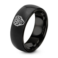 50th Wedding Gift Anniversaries – black tungsten v8 engine block ring