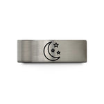 unique rings for couples – gold & silver tungsten waning crescent stars wedding band