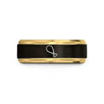 rings for special couples – black & gold tungsten fried chicken drumstick wedding band
