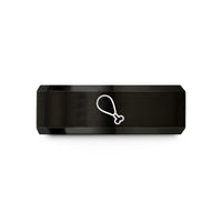rings for special couples – black & rose gold tungsten fried chicken drumstick wedding band