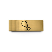 anniversary ring for her – gold tungsten fried chicken drumstick wedding band