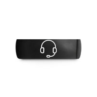 tungsten carbide wedding bands – black tungsten headset microphone wedding band