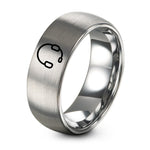 55th Wedding Gift Anniversaries – silver tungsten headset microphone ring