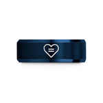 anniversary presents for couples – rose gold & blue tungsten pride sign wedding band
