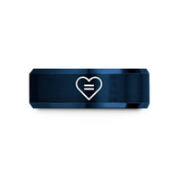 anniversary presents for couples – rose gold & blue tungsten pride sign wedding band