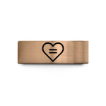 unique presents for her – rose gold & blue tungsten pride sign wedding band