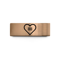 unique presents for her – rose gold & blue tungsten pride sign wedding band