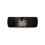 unique couple anniversary presents – black tungsten cabin smoke wedding band