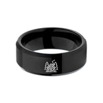 tungsten wedding bands couples – black tungsten cabin smoke wedding band