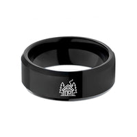 tungsten wedding bands couples – black tungsten cabin smoke wedding band