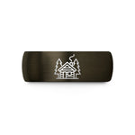 anniversary presents for him – gunmetal & black tungsten cabin smoke wedding band