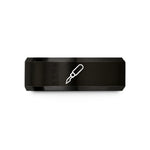 tungsten wedding band him – black tungsten scriber wedding band