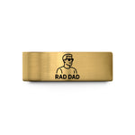 mens anniversary ring present – gold tungsten rad dad wedding band