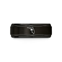 custom men's wedding ring – black tungsten florida wedding band