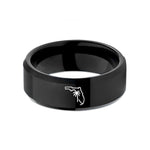 tungsten bands for him – black tungsten florida wedding band