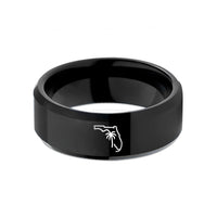 tungsten bands for him – black tungsten florida wedding band