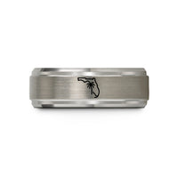 engraved jewelry for him – gray tungsten florida wedding band