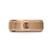 unique mens band present – rose gold tungsten snowfall dots wedding band
