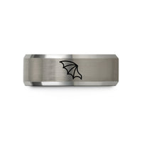 unique presents for dads – black & gray tungsten bat wing wedding band