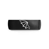 timeless rings for him – black tungsten bat wing wedding band