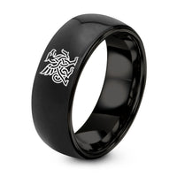 60th Birthday Gift Ideas for Men – black tungsten celtic griffin knot ring