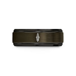 unique presents for him – gunmetal & black tungsten spark plug wedding band