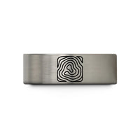 presents for older him – blue & gray tungsten topographic contour lines wedding band