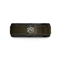 mom present ideas 60th – gunmetal & black tungsten calibration cube wedding band