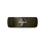 unique presents for mom – gunmetal & black tungsten tent ladder wedding band