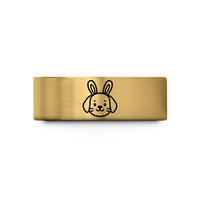 presents ideas for her – gold tungsten bunny dog wedding band