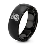 60th Birthday Gifts for Women Ideas – black tungsten dragon castle ring