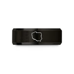 unique presents for her – black tungsten poland wedding band
