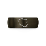 best presents for her – gunmetal & black tungsten poland wedding band